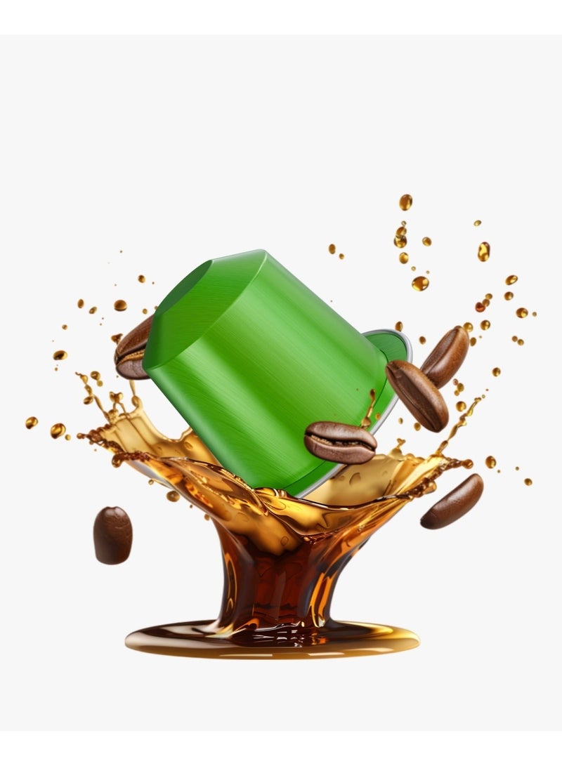 LePRESSO Aluminum Capsules for Nespresso Blended 10pc Brazil Gold Chocolate and Roasted Nuts Flavor /Roasted Ground  Coffee Capsules / 100% Arabica Perfection / Aluminum Capsules / Medium Roast - Green - Image 3